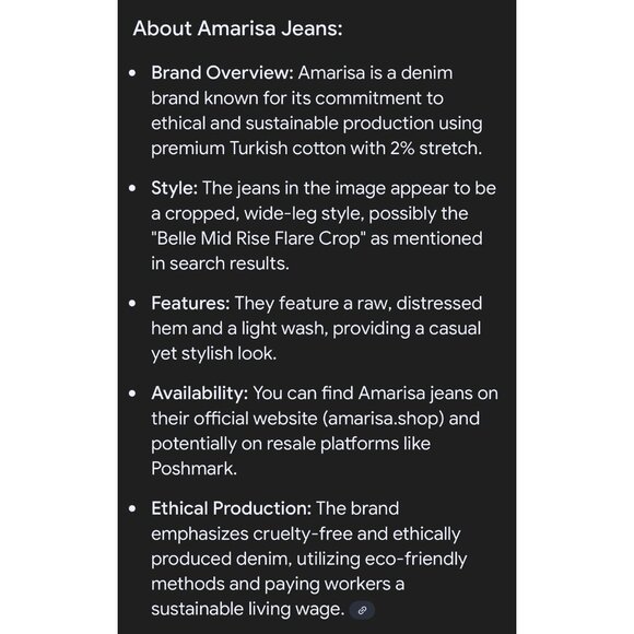 Amarisa Wide Leg Jeans Women's 29R Light Wash Cropped Raw Hem - Picture 11 of 11